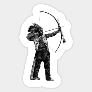 Native American warrior Indian Archer Sticker